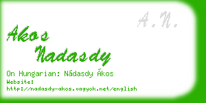 akos nadasdy business card