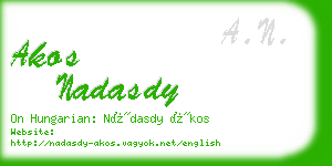 akos nadasdy business card